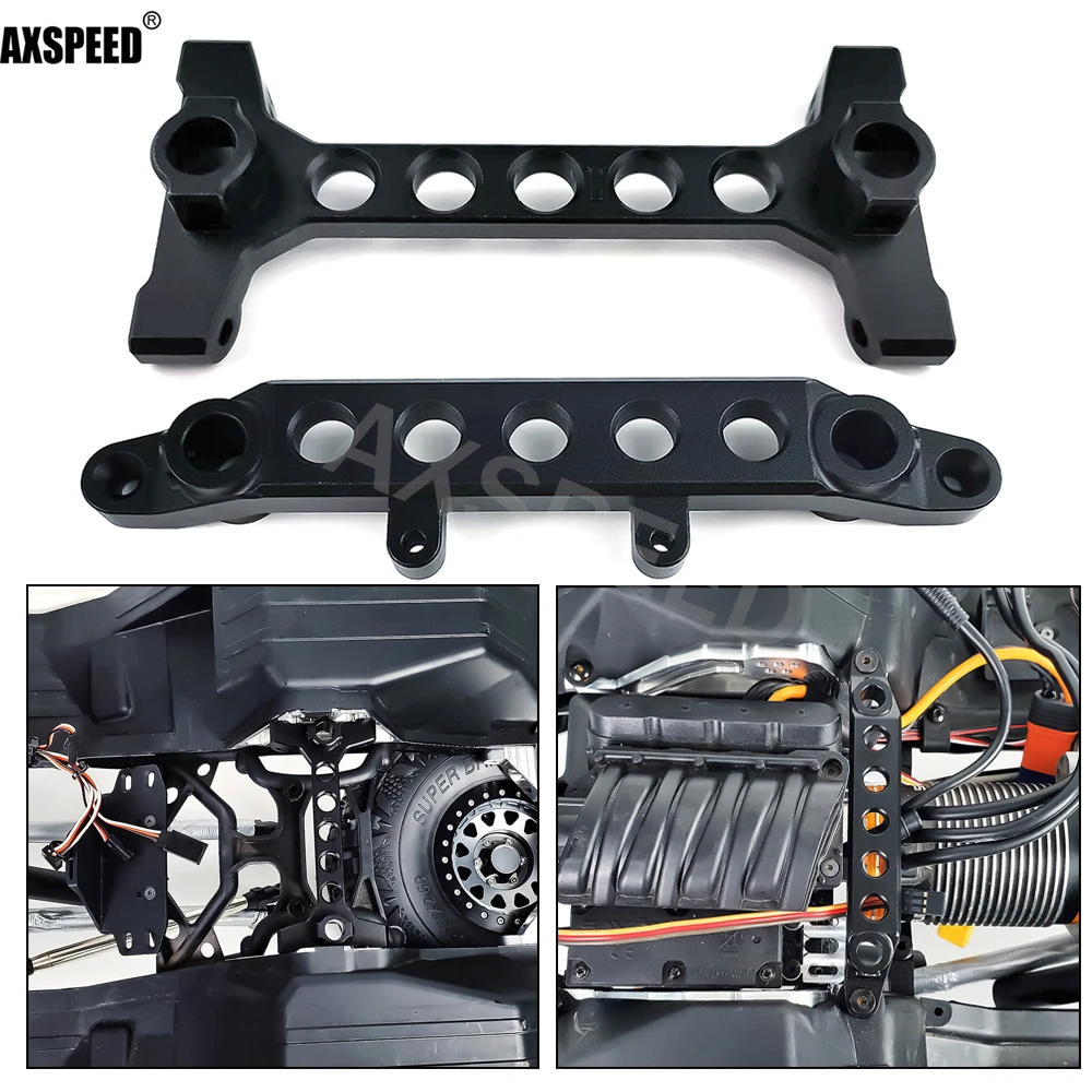 AXSPEED Metal Front & Rear Body Support Mount Bracket for 1/6 Axial SCX6 AXI05000 JLU AXI05001 Trail Honcho RC Crawler Car