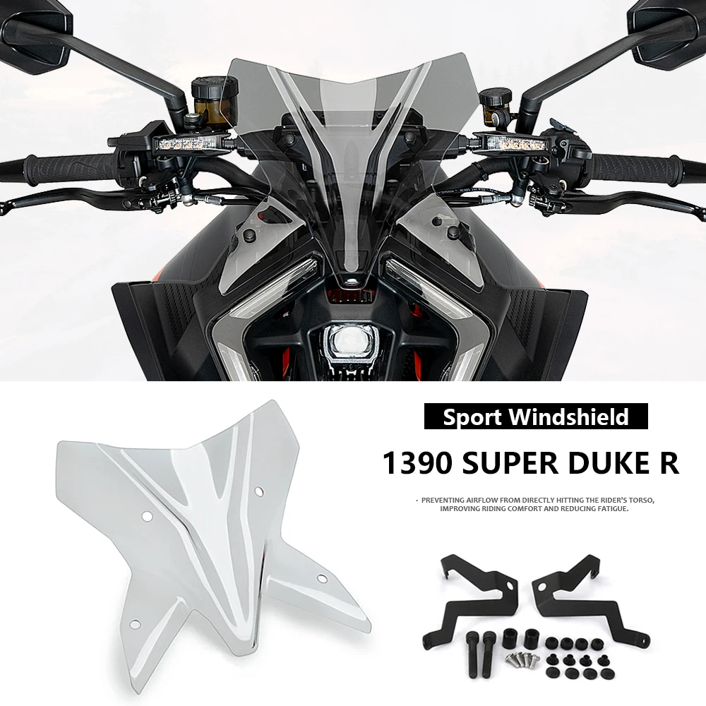 

New Motorcycle Sport Touring Visor Windshield Windscreen Accessories For 1390 Super Duke R 1390 SUPER DUKE R 2024 2025