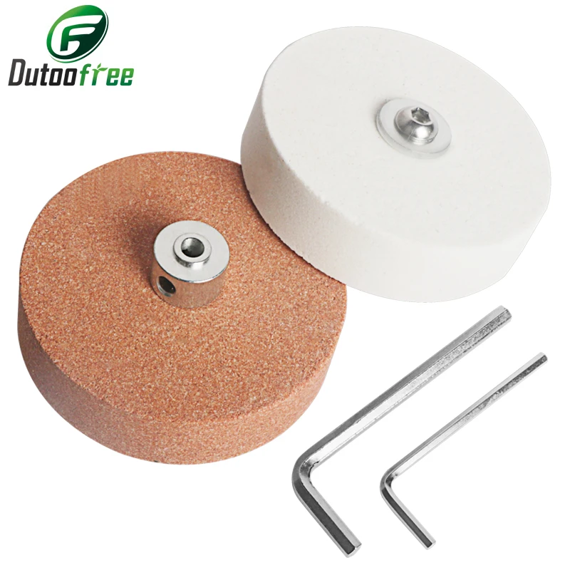 

2PCS 70mm Grinding Stone Coarse/Fine Polishing Wheel Metal Round Disc Wheel Abrasive Tool For Bench Grinder Metal Working