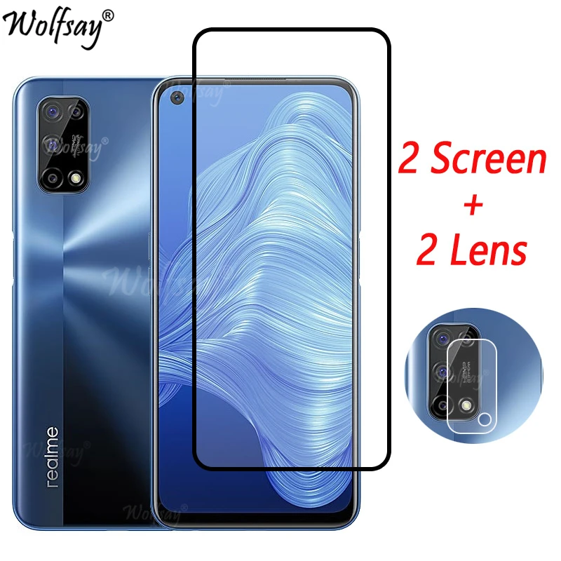 Tempered Glass For Oppo Realme 7 5G Screen Protector Realme 7i 8i 9i 9 Pro Plus C21Y C11 C25S Camera Glass For Realme 7 5G Glass