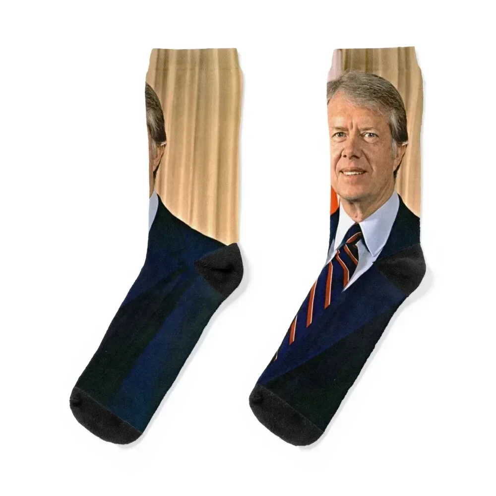 Jimmy Carter Portrait Socks anti slip football golf anti-slip Stockings compression Socks Man Women's