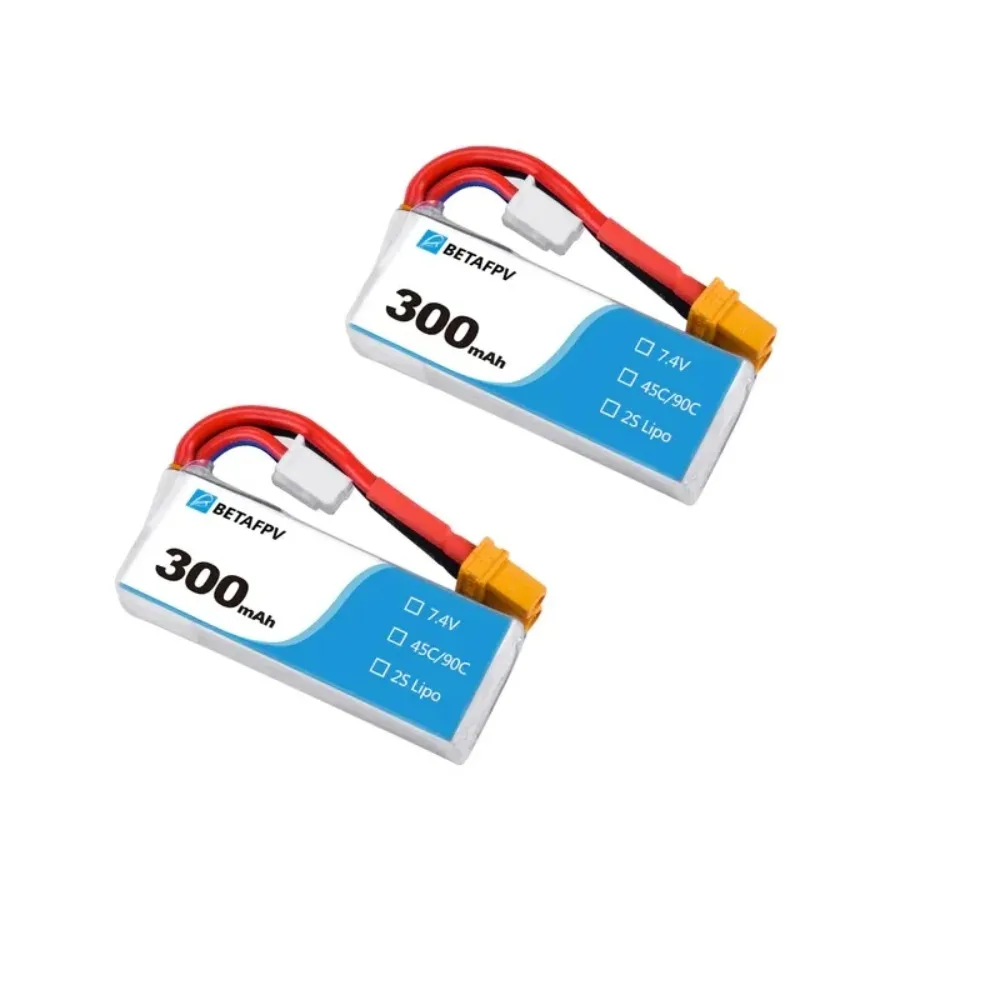 2/4PCS BETAFPV 300mAh 2S 45C Lipo Battery