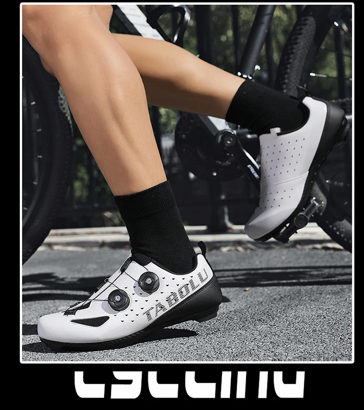 Herren- und Damen-Mountainbike-Schuhe, professionelle atmungsaktive MTB-Schuhe mit harter Sohle, rutschfeste Rennradschuhe. – Detail 19