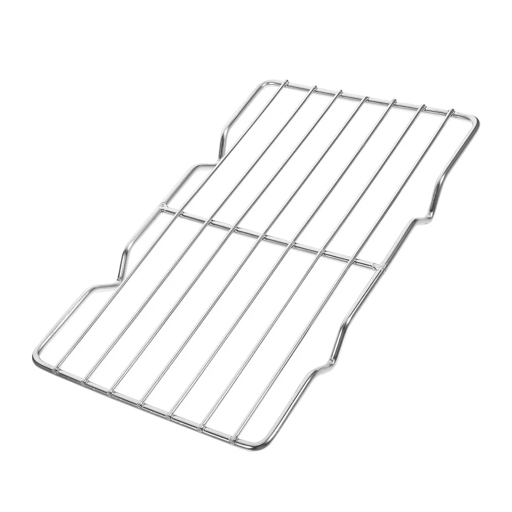 

Professional Stainless Steel Grilling Rack Roasting Baking Cooling Steaming Cooking Rack Bbq Mesh 29x21cm Strong