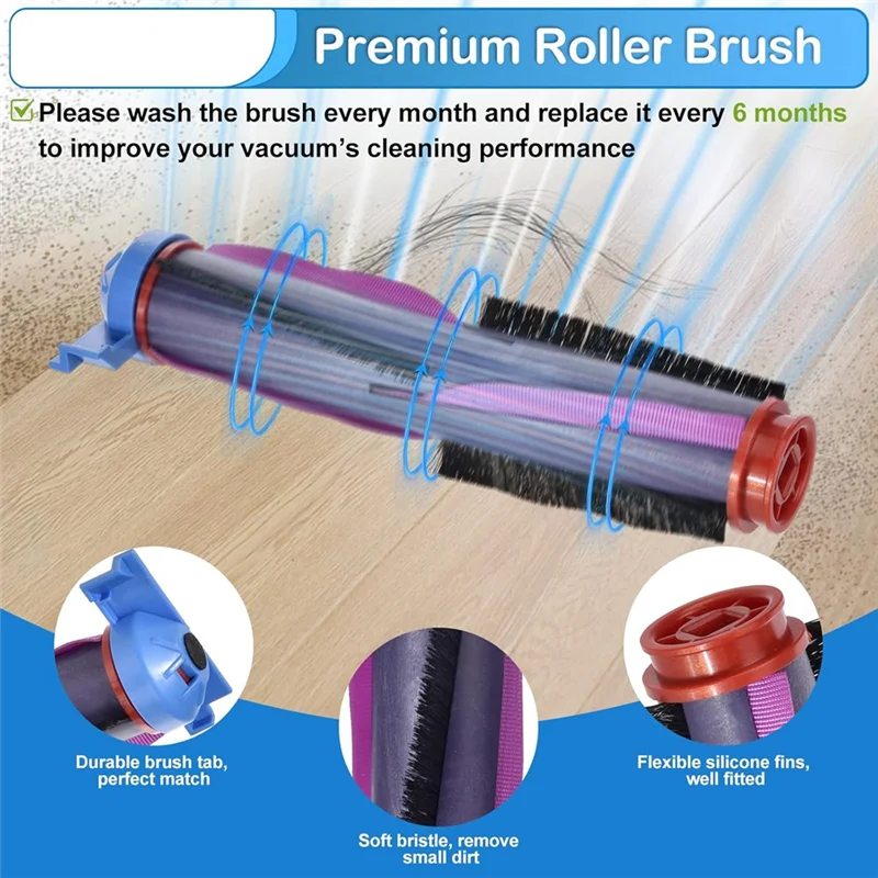 Pieza de repuesto de filtro de cepillo para Shark AV2800ZE AV2810YS RV2800YE RV2800YS RV2810YS RV2820ZE accesorios de Robot-AA26