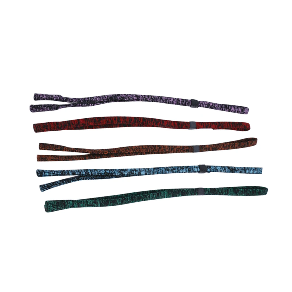 

5pcs Adjustable Sports Eyeglass Strap Non-Slip Elastic Eyewear Retainer Glasses Holder For Sunglasses Prescription Safety