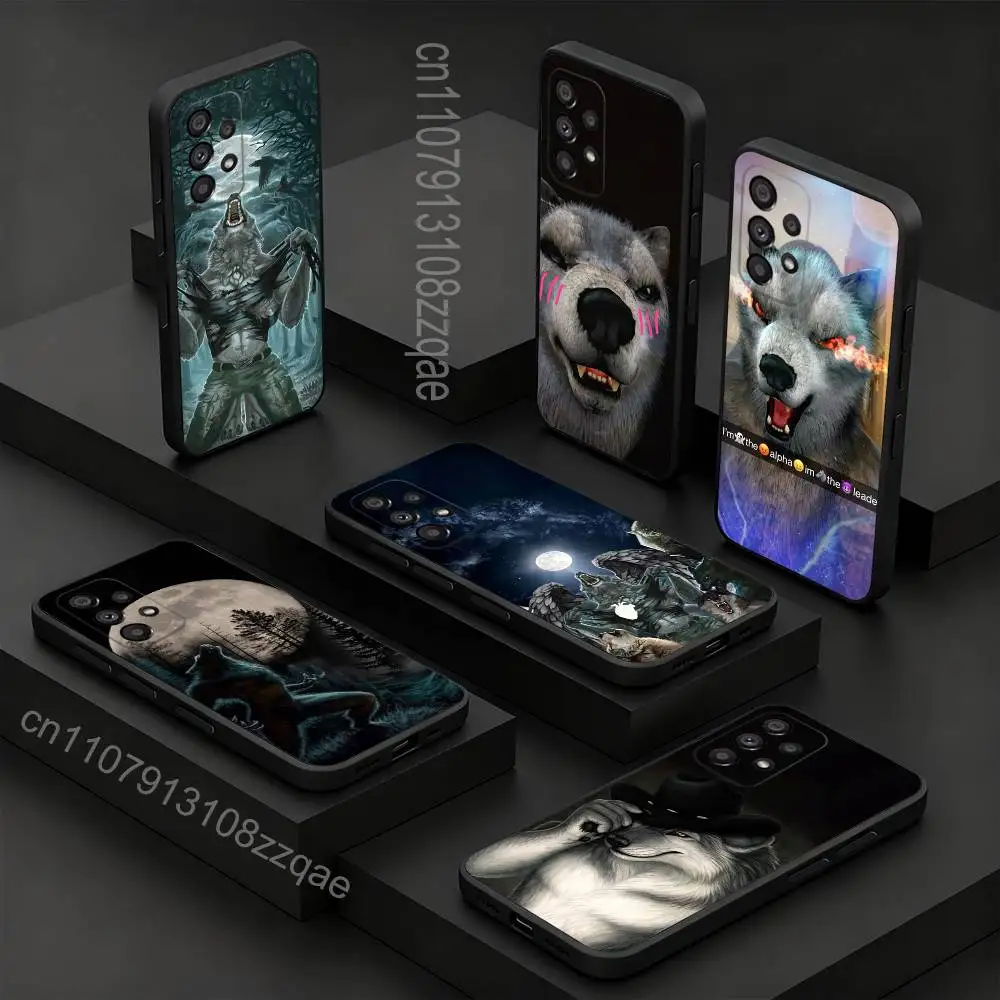 

Alpha Sigma Wolf Cool Phone Case For Samsung S 26,25,24,23,22,30,21,10,9,Ultra,Plus,Lite,FE,4,5G Black Soft Case