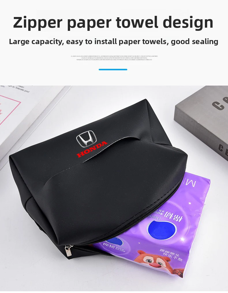 1 قطعة صندوق مناديل داخلي للسيارة من الجلد حقيبة تخزين المقعد الخلفي لهوندا سيفيك صالح جاز أكورد الطيار جواز السفر Stepwgn CRV BRV HRV #5