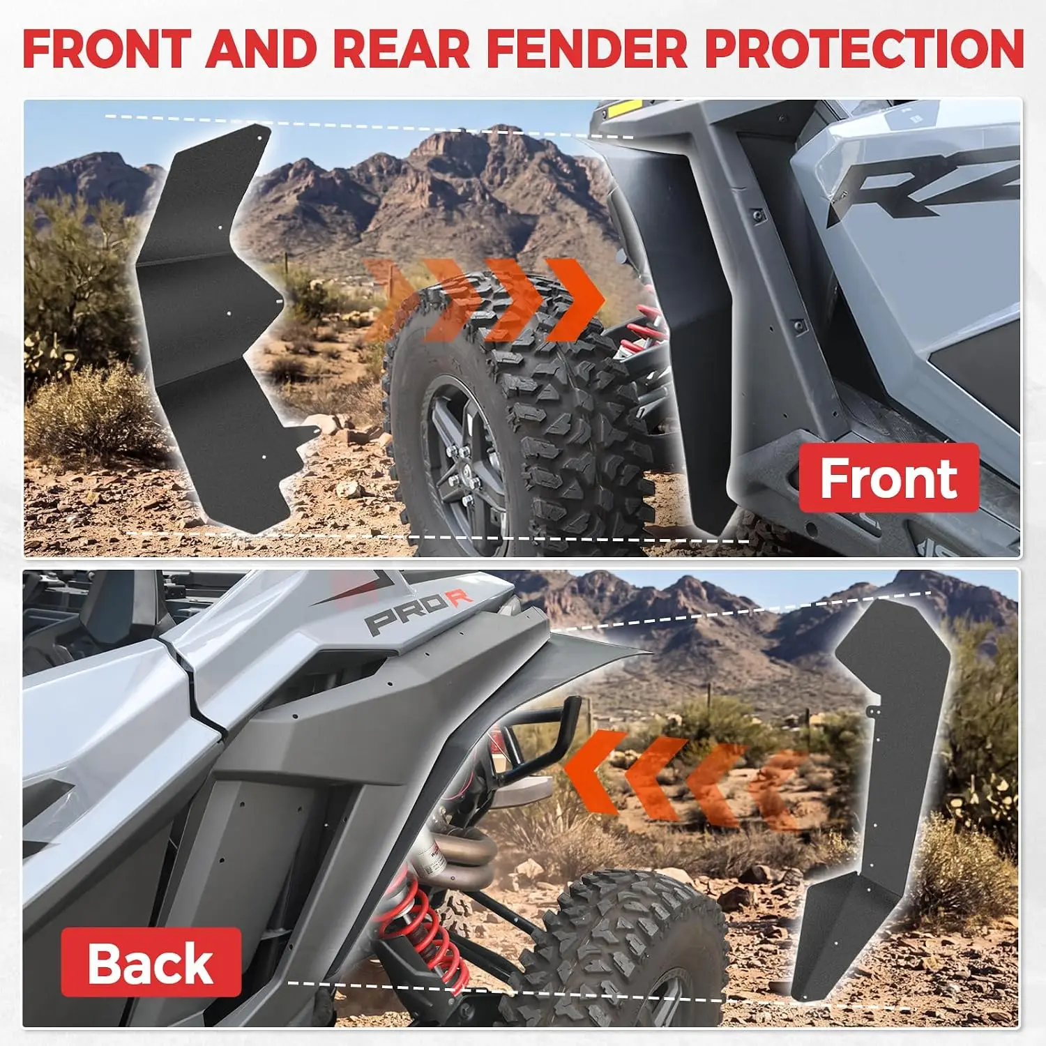 Mud Flaps Fender Flares for Polaris RZR PRO XP/XP4 2020-2024