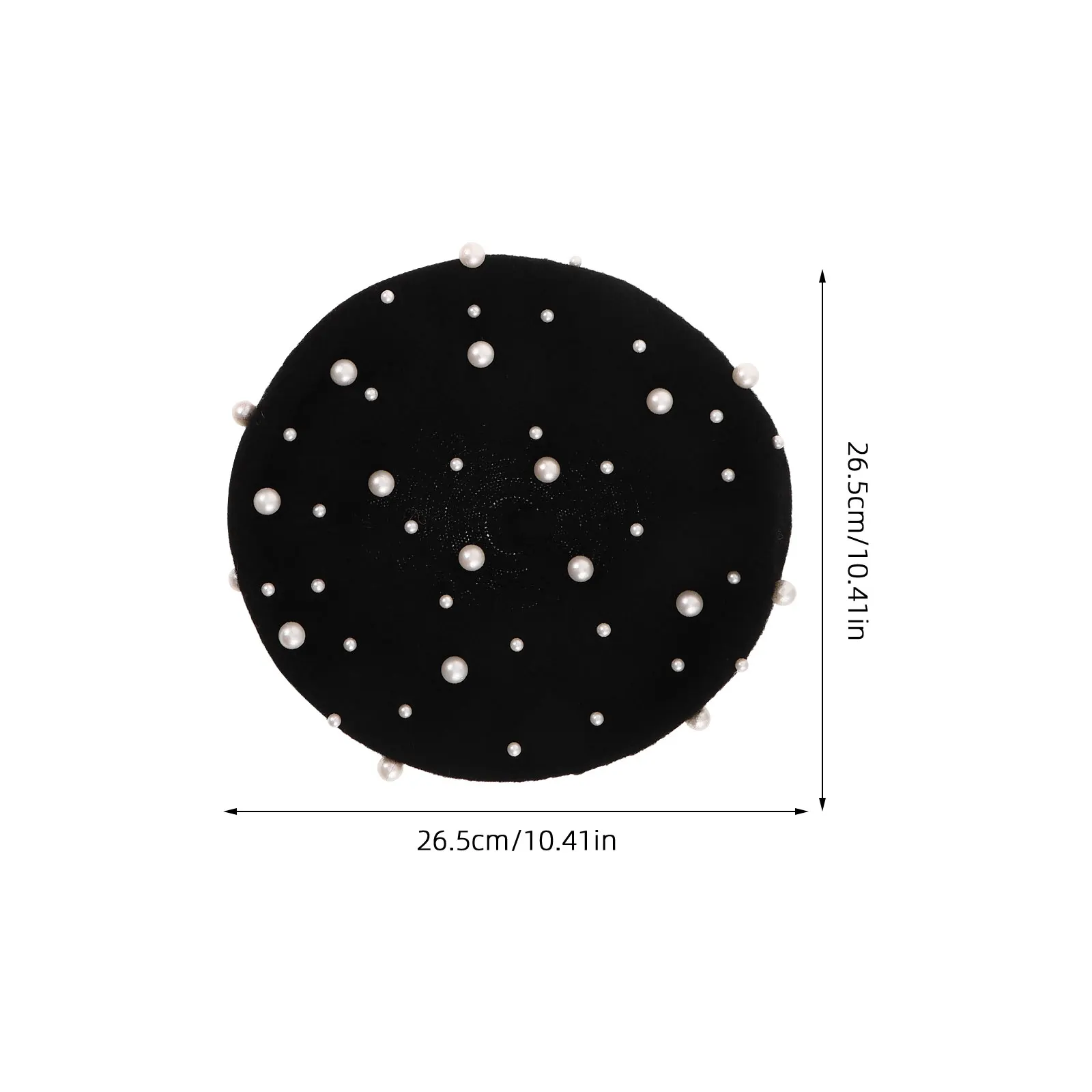 2 قطعة قبعات بيريه اللؤلؤ خمر للنساء أنيقة الخريف الفنان قبعة صوف السيدات بلون ملابس رسمية غير رسمية #2