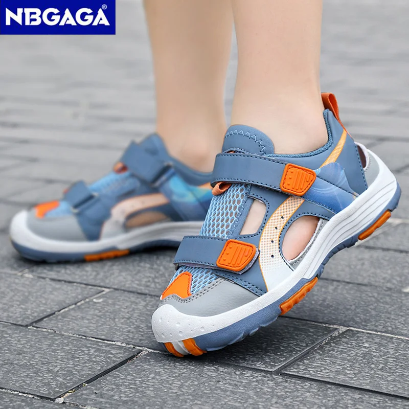 Sandal Olahraga Sejuk Musim Panas untuk Anak Laki-laki Sepatu Pantai Kasual Luar Ruangan Sandal Fashion Anak Anti-selip Nyaman