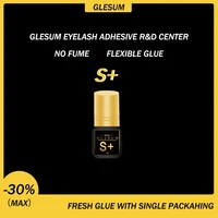GLESUM-extensión de pestañas de secado rápido 1-2s, pegamento S +, 5ml, pestañas negras transparentes, adhesivo de extensión de pestañas de visón con envío gratis