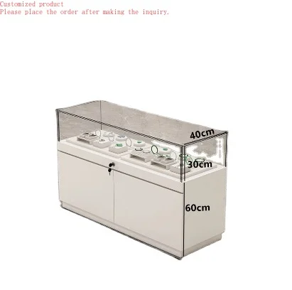 

Custom.Antique Jade Cultural Relics Display Cabinet Museum Jewelry Glass Counter for Mobile Phone Store Exhibitions Antiqued Sho