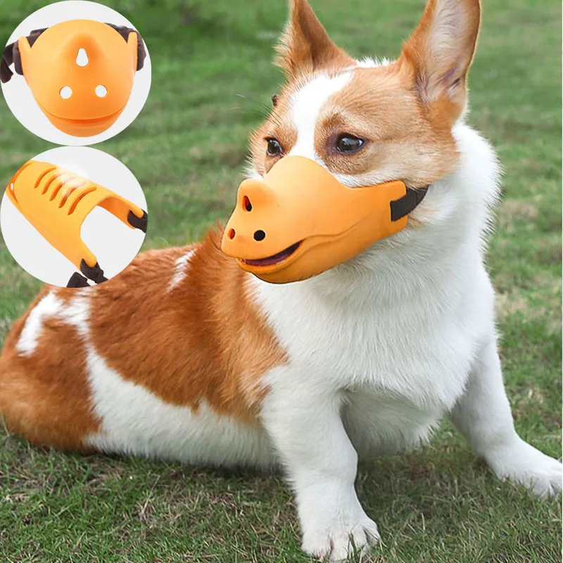 

Silicone Adjustable Dogs Anti-bite Mouth Cover Muzzle Rhino Design Mouth Mask For Pet Dog Stop Barking Dog Pet Mouth Cover