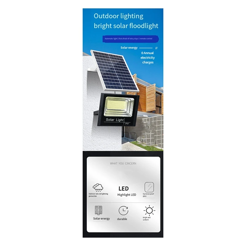 التحكم عن بعد تعمل بالطاقة الشمسية الأضواء الكاشفة ، IP67 أضواء مقاومة للماء ، في الهواء الطلق ، وسهلة الاستخدام ، 100 واط