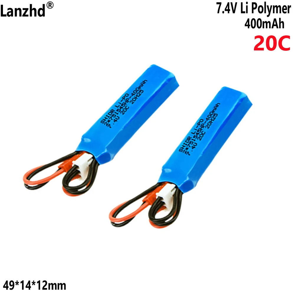 7.4V 400mAh 20C lithium batteries For Weili P929, P939, K979, K989, K999, K969 remote control cars battery