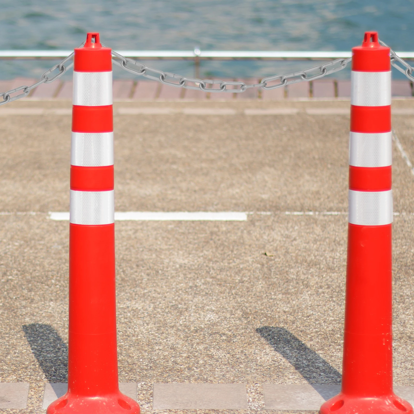 Galvanized Warning Protection Chain Baby Safety Barrier Abs Hooks Large Plastic