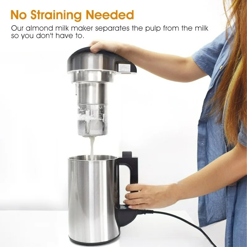 SpotAutomatic 1.5L Vegan Milk Maker Blender for Almond Oat Soy Nut Milk with FilterGoods