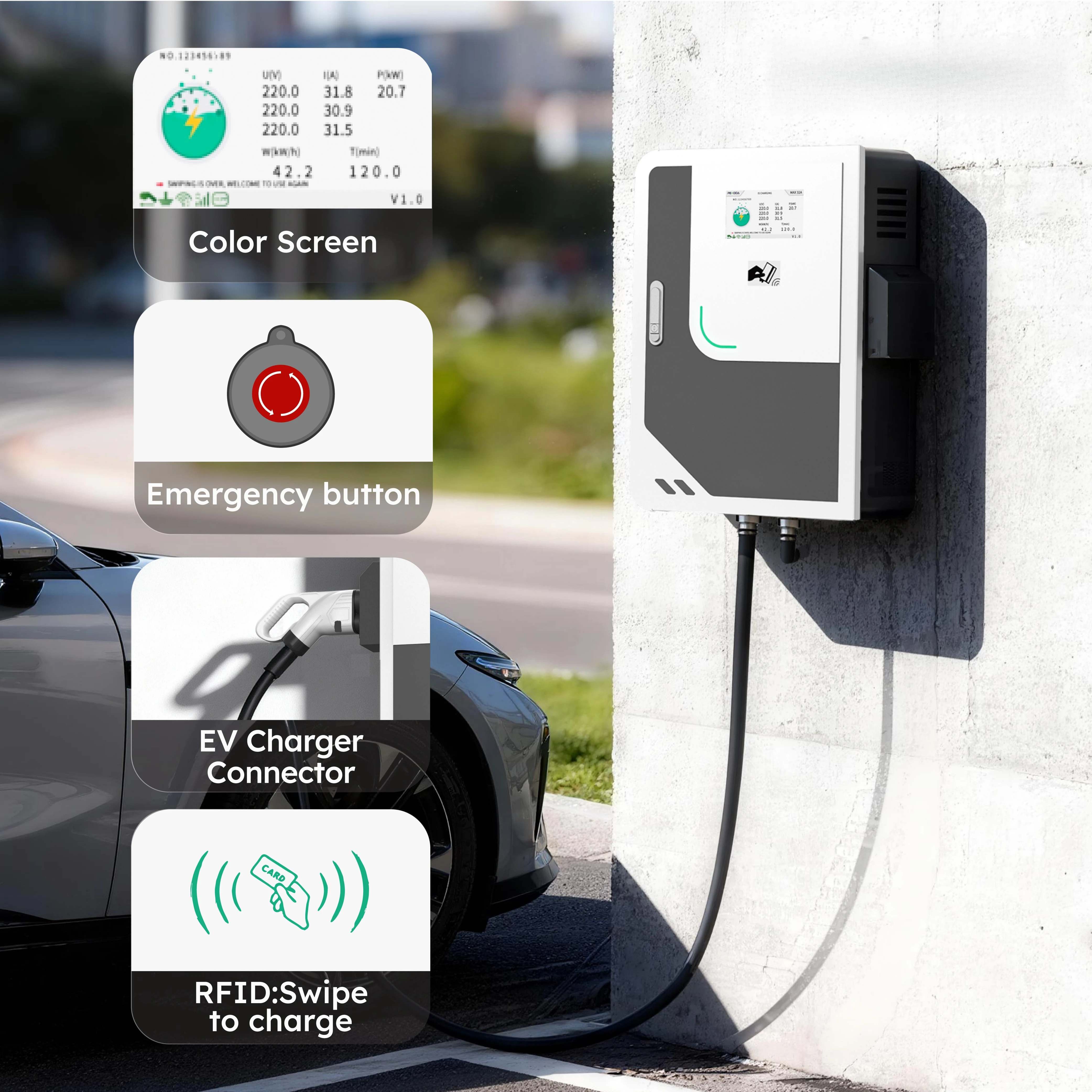 High Performance  30kw 40kw 60kw Dc  Fast Charger Intelligent New Energy Vehicle Charging Pile