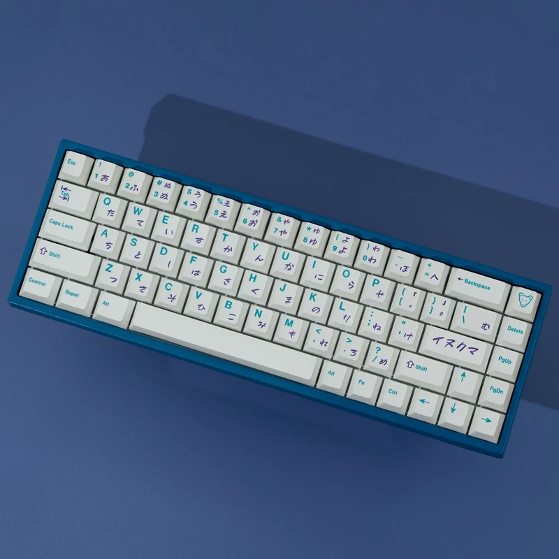

1 Set GMK Inukuma Keycaps PBT Dye Sublimation Blue Purple Japanese Key Caps Cherry Profile GMK Keycap With 1.75U 2U Shift