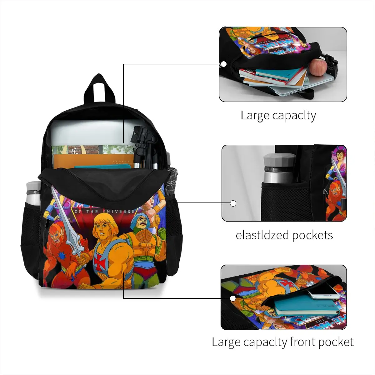 He Man Skull Backpacks Masters of The Universe Breathable Modern Polyester Backpack Workout Teenage Bags