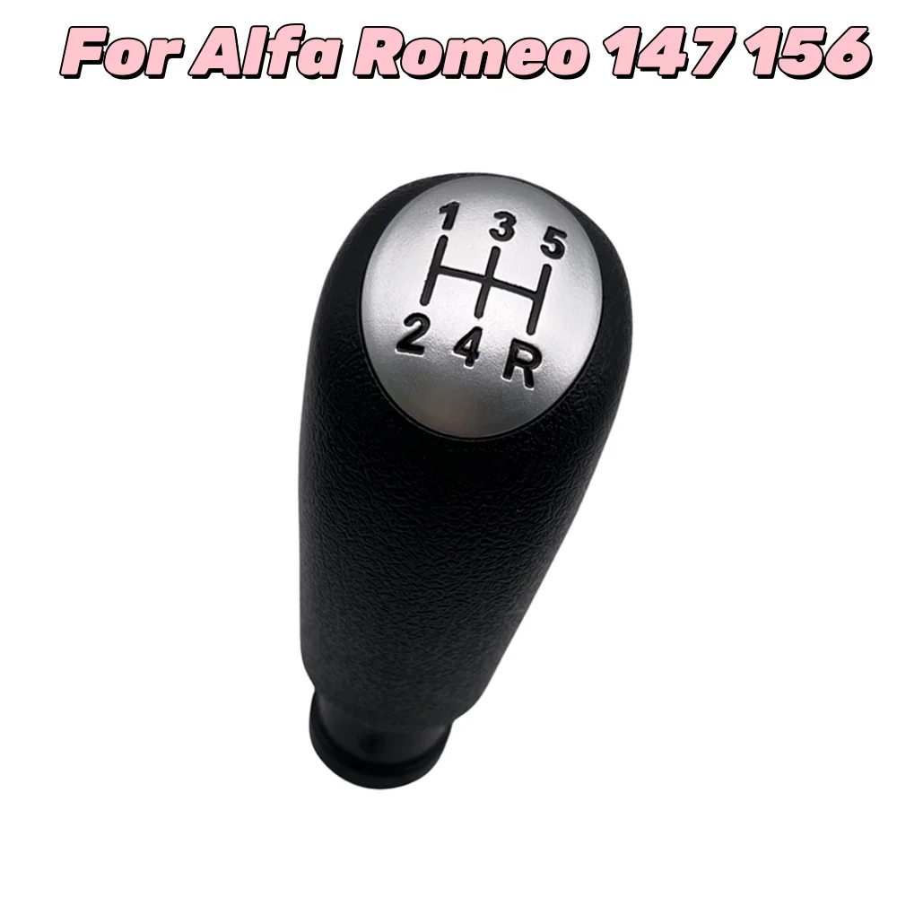 High Quality 5 Speed Car Gear Shift Knob Stick Head Lever Handle For Alfa Romeo 147 156 2000-2010 735269771 Car Accessories