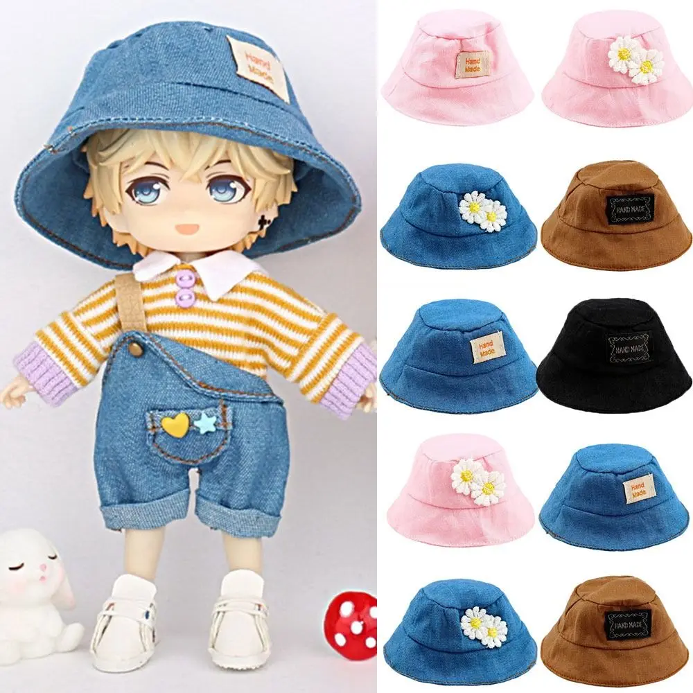 Bonnets pour poupées BJD 1/12, chapeau couleur bonbon, Animal mignon, chapeau décontracté pour 1/11 OB11, accessoires de tête de poupée en peluche, chapeau de pêcheur