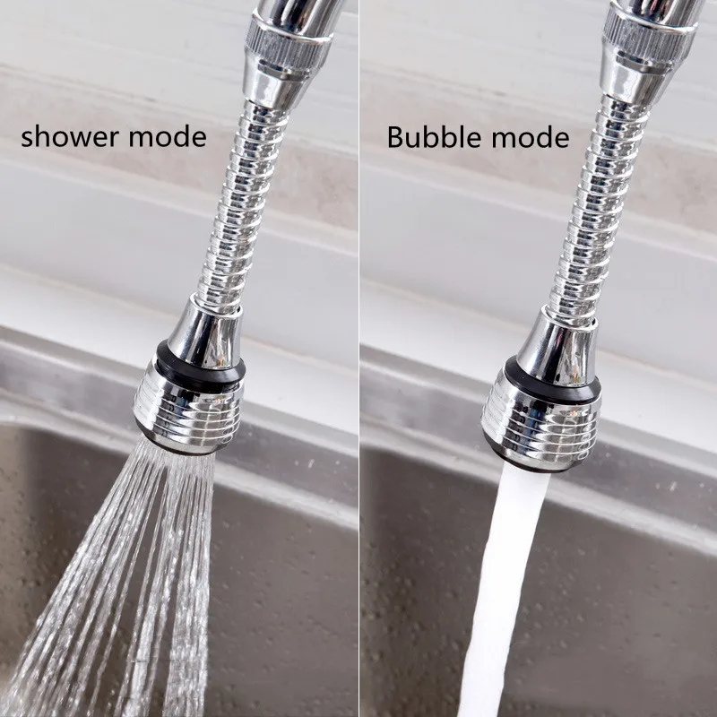 Extended faucet outlet splash head water saver kitchen household extender filter