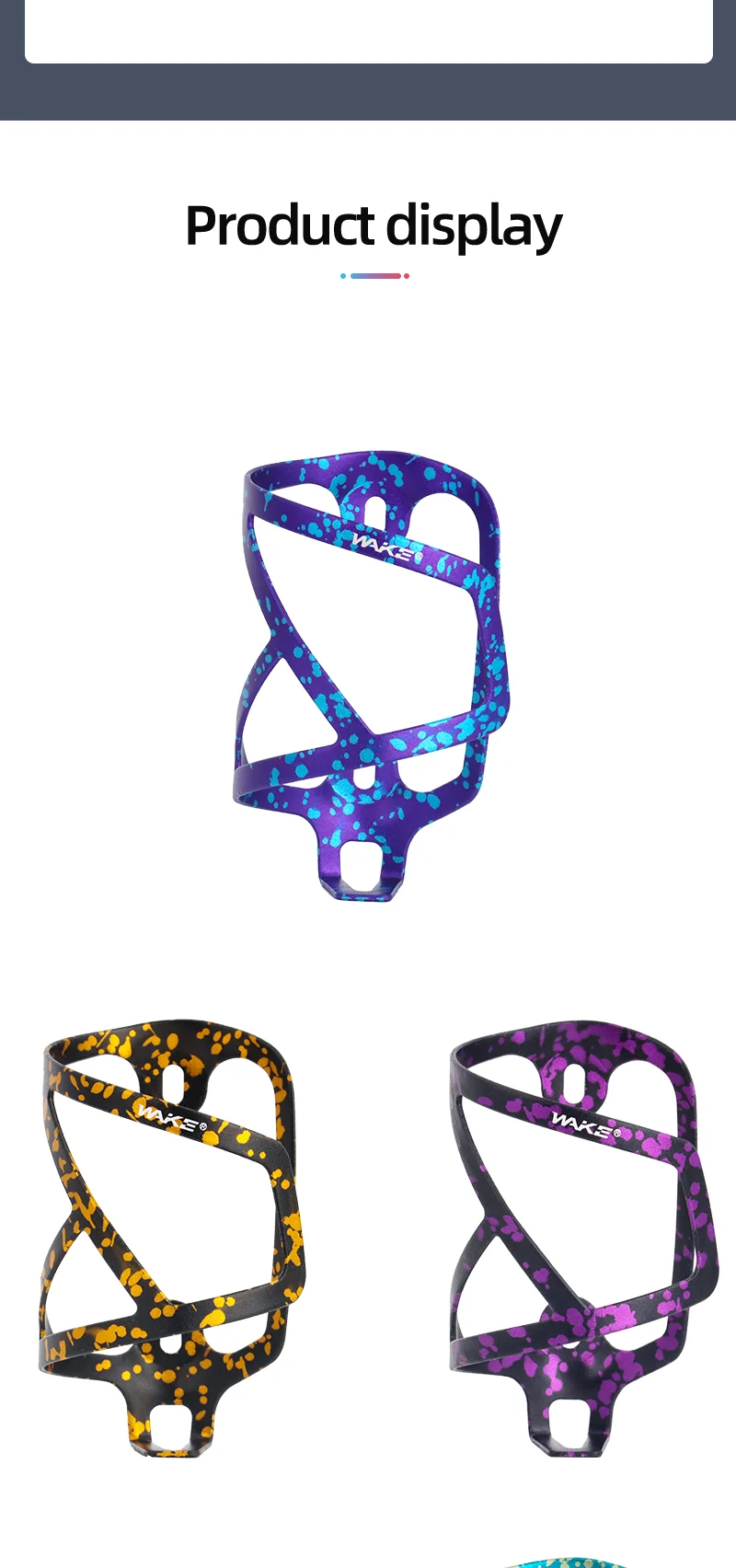 Wake Leichte Fahrrad Flaschenhalter Aluminiumlegierung Fahrrad Wasserflaschenhalter Tasse Halterung Für Rennrad Wasserkocher Halterung – Detail 8
