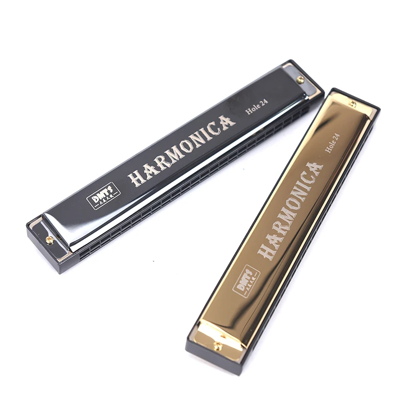 1pc Professional 24 Hole Harmonica Mouth Metal Organ for Beginners Musical Instruments Harmonica Harp Harmonium Blues