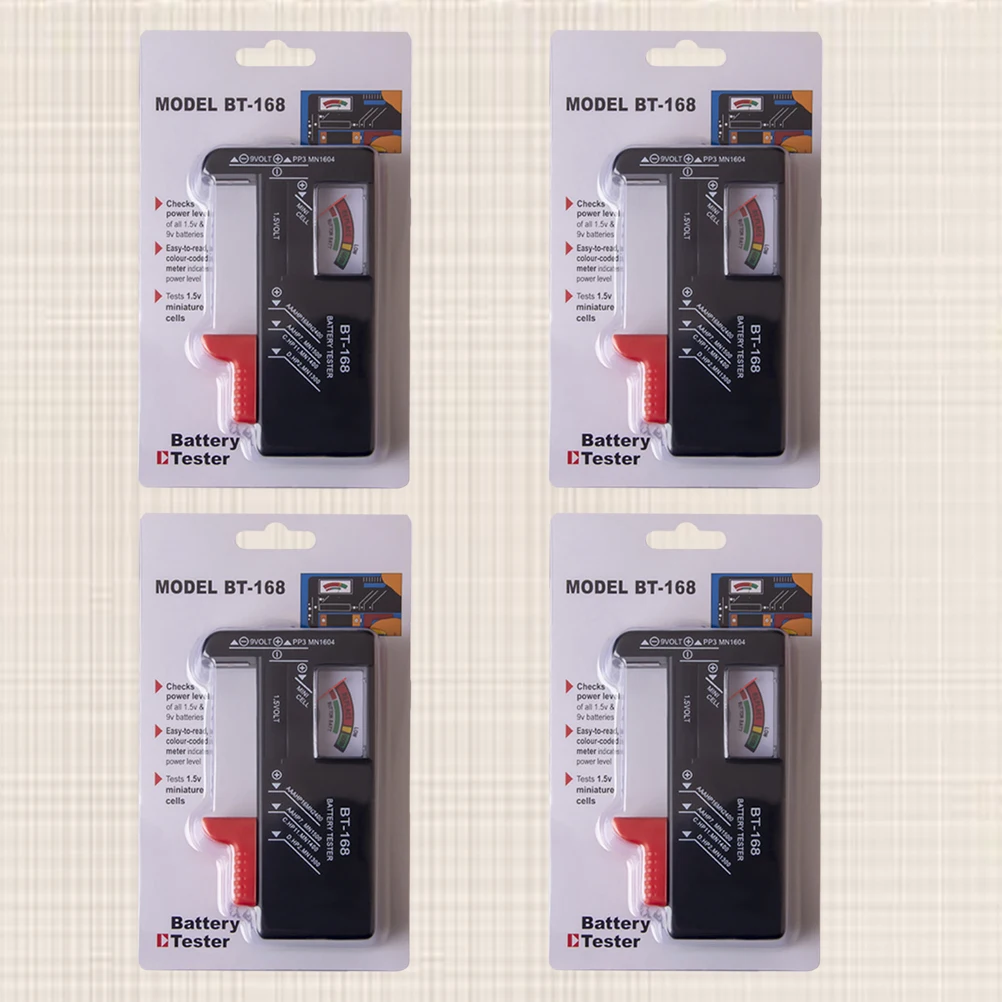 

4pcs Capacity Tester Universal Voltage Gauge Tool For Aa Aaa 9V Batteries Power Meter Electricity Meter