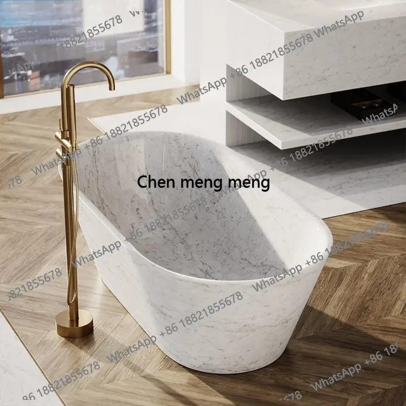 Natural Marble Bathtub , Luxury Double Soaking Tub,Custom-Made for HotelVilla, Artistic IndoorOutdoor Design, High-End&Durable