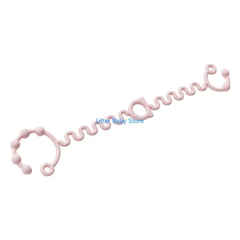 

N80C Baby Pacifier Holder Silicone Pacifiers Chain Infant Teething Toy Strap Adjustable Toddlers Bottle Cup Lanyard Belt