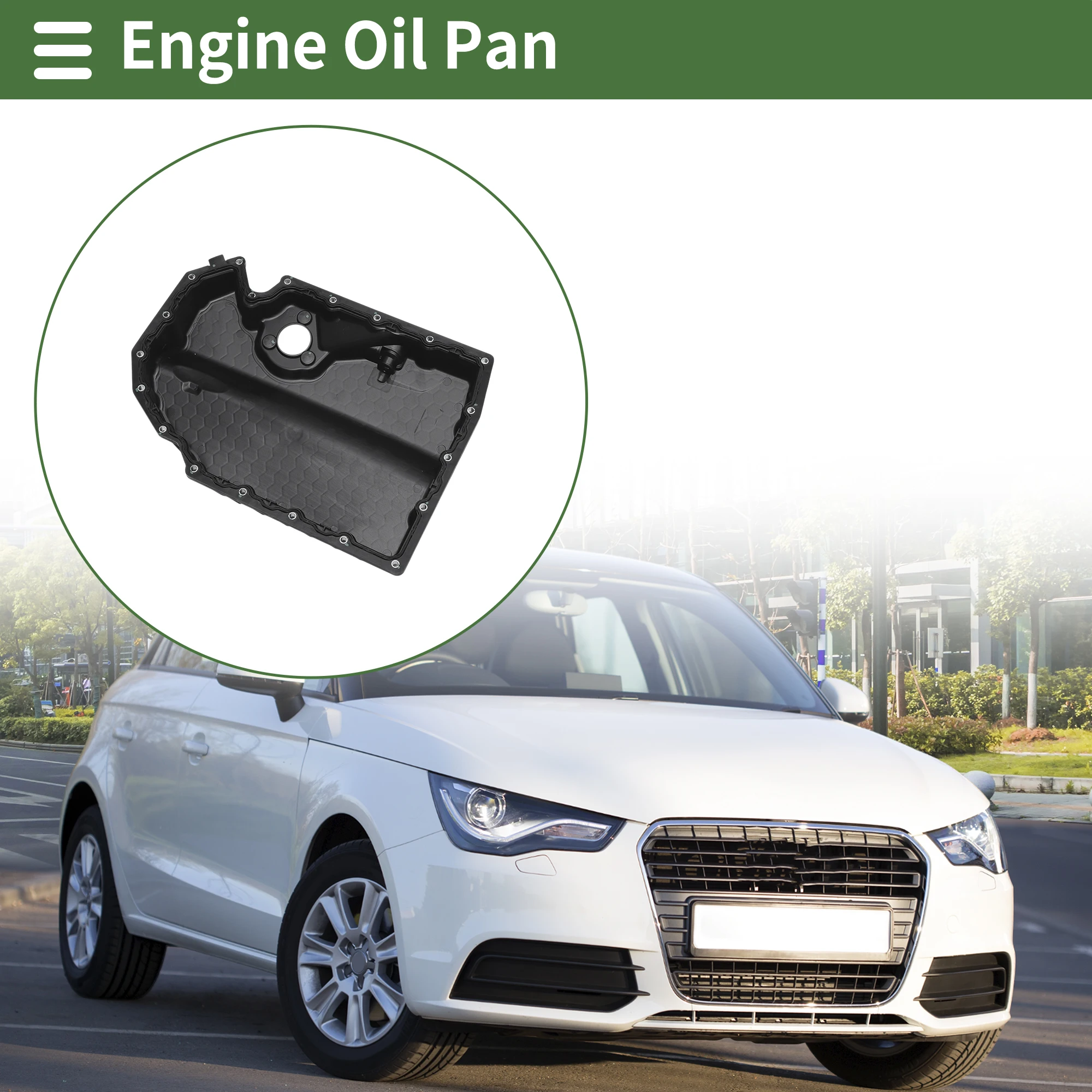 

UXCELL 1 Pc No.06K103600R Engine Oil Pan for Audi A1 2015-2018 Plastic Black