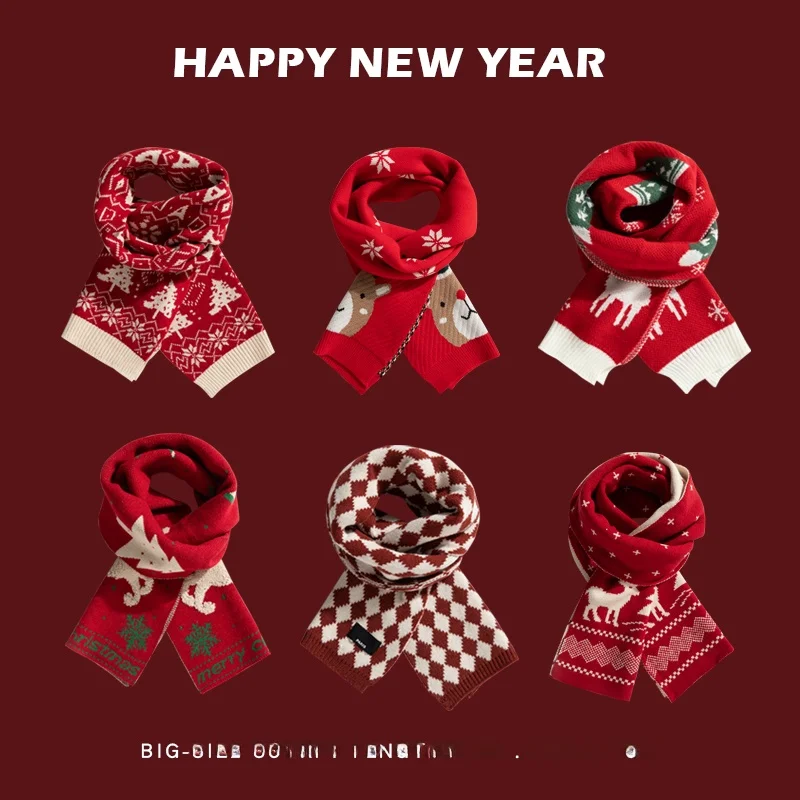 cachecol-de-la-vermelho-quente-de-inverno-presente-para-ele-e-ela-ano-do-coelho-zodiaco-chines-cachecol-combinando