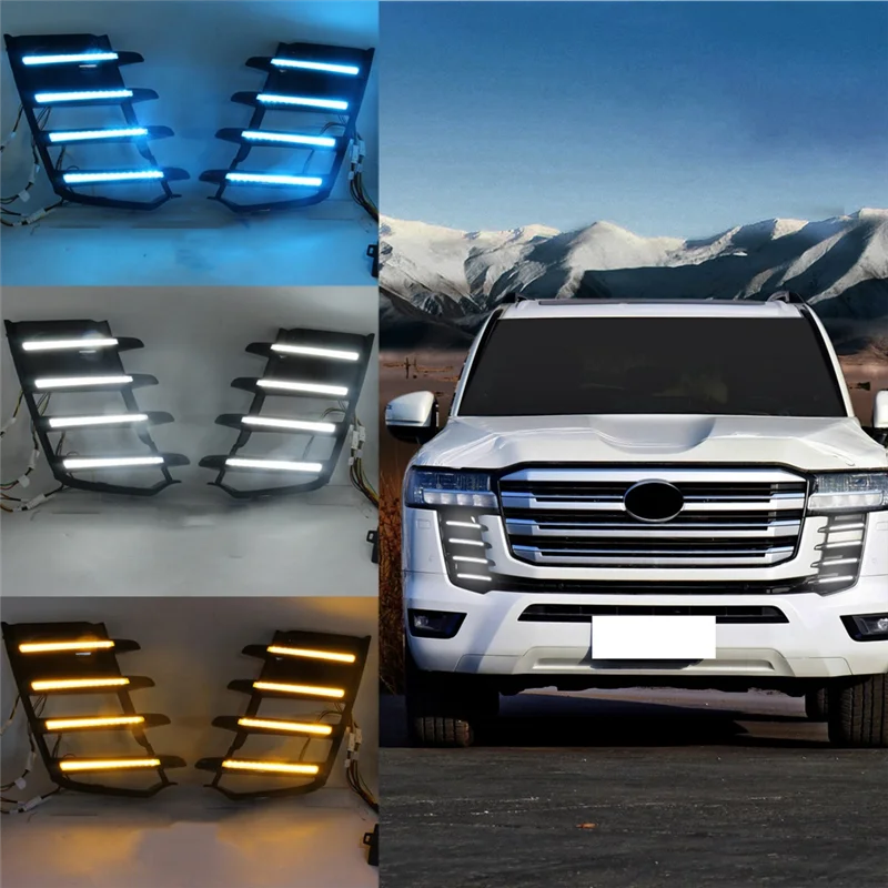 -A89Z مصباح الضباب النهار تشغيل ضوء بدوره إشارة الجبهة مصبغة ضوء لتويوتا لاند كروزر 300 LC300 2022 2023