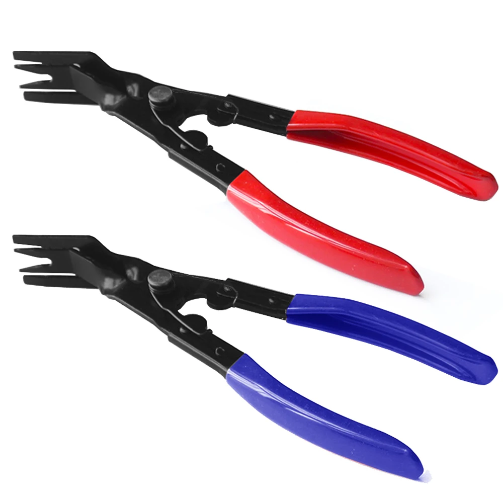 

Professional Car Trim Clip Pliers Durable Alloy Steel Non Slip Handle for Headlight Door Panel Retainer Fastener Removal Crowbar
