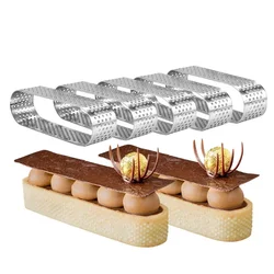 French Perforated Tart Ring Mold Heat-Resistant Mousse Cake Moulds Circle for Kitchen Pastry Baking Decoration Tools