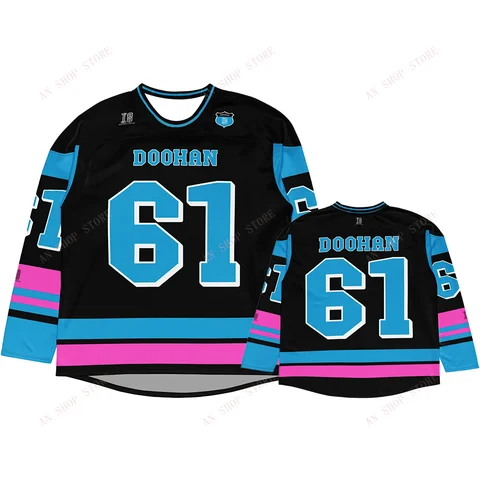 25개의 새로운 포뮬러 1 하키 유니폼 유니섹스 팝 유니폼 Doohan Jersey - 알파인 블루 61 번호 3D 프린트 패션 유니폼