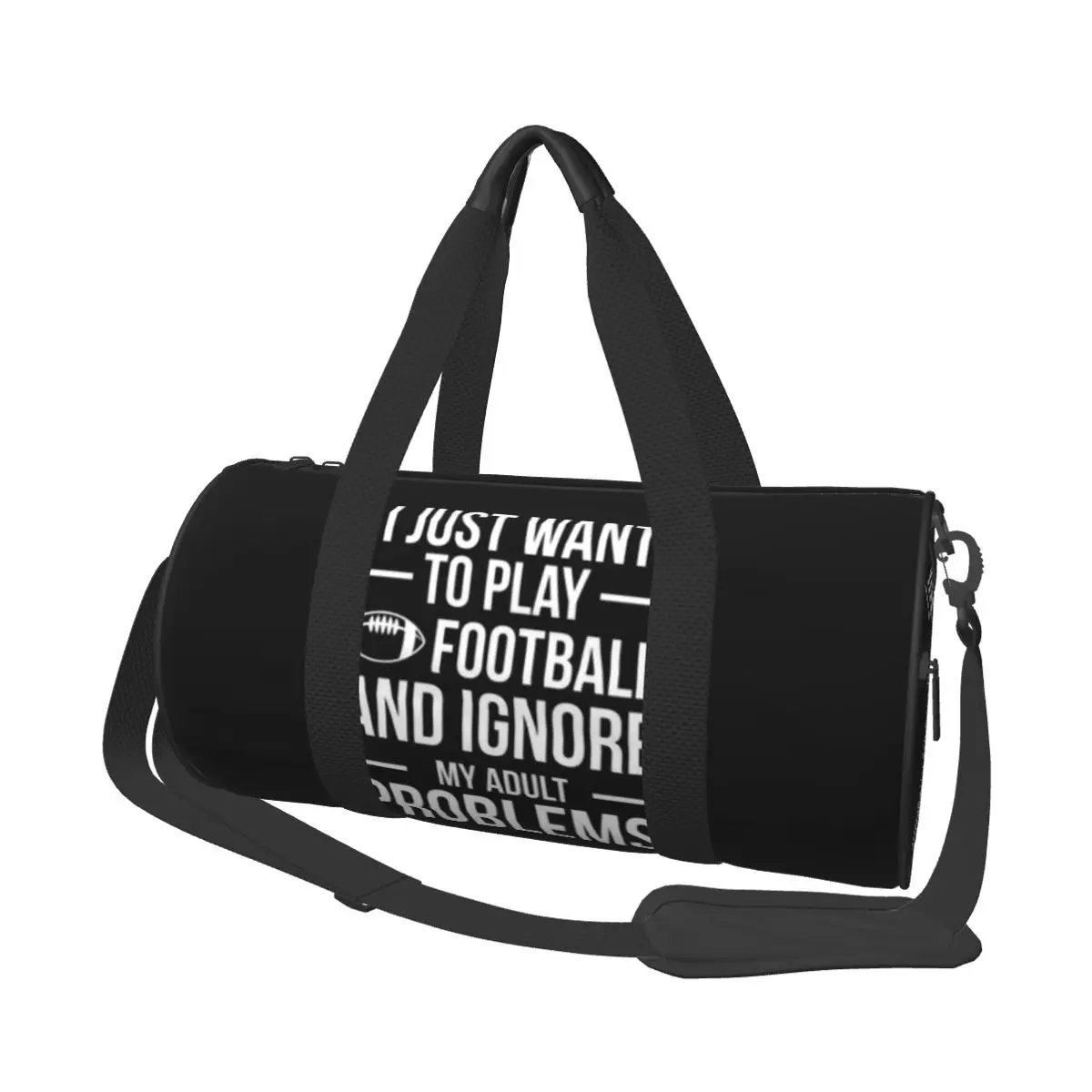 Hot Sale I Want To Ignore Adult Problems And Play Football Football Player Travel bag Coach Travel Travel Packing Bag