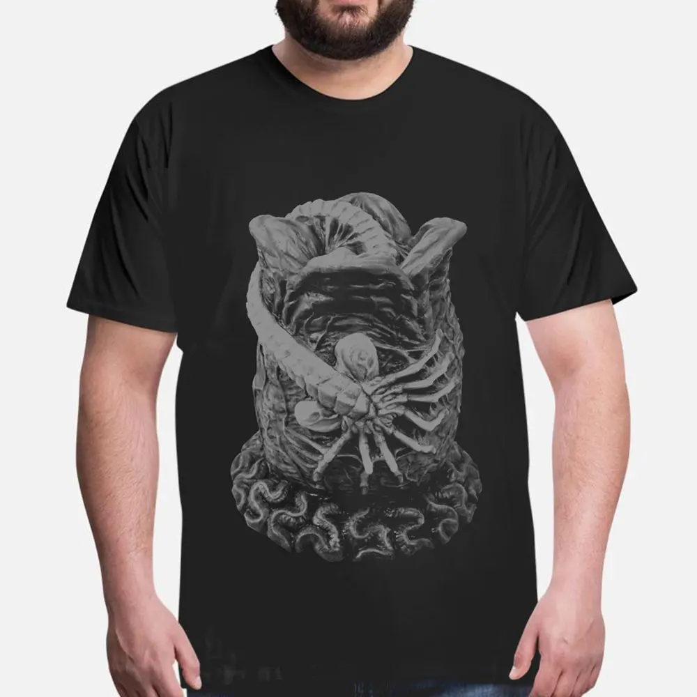 

Alien Egg Hugger 80s Horror movie Retro Scary sci fi Graphic clothes Xenomorph Weyland Yutani Gift t shirt US Size Tops S-6XL