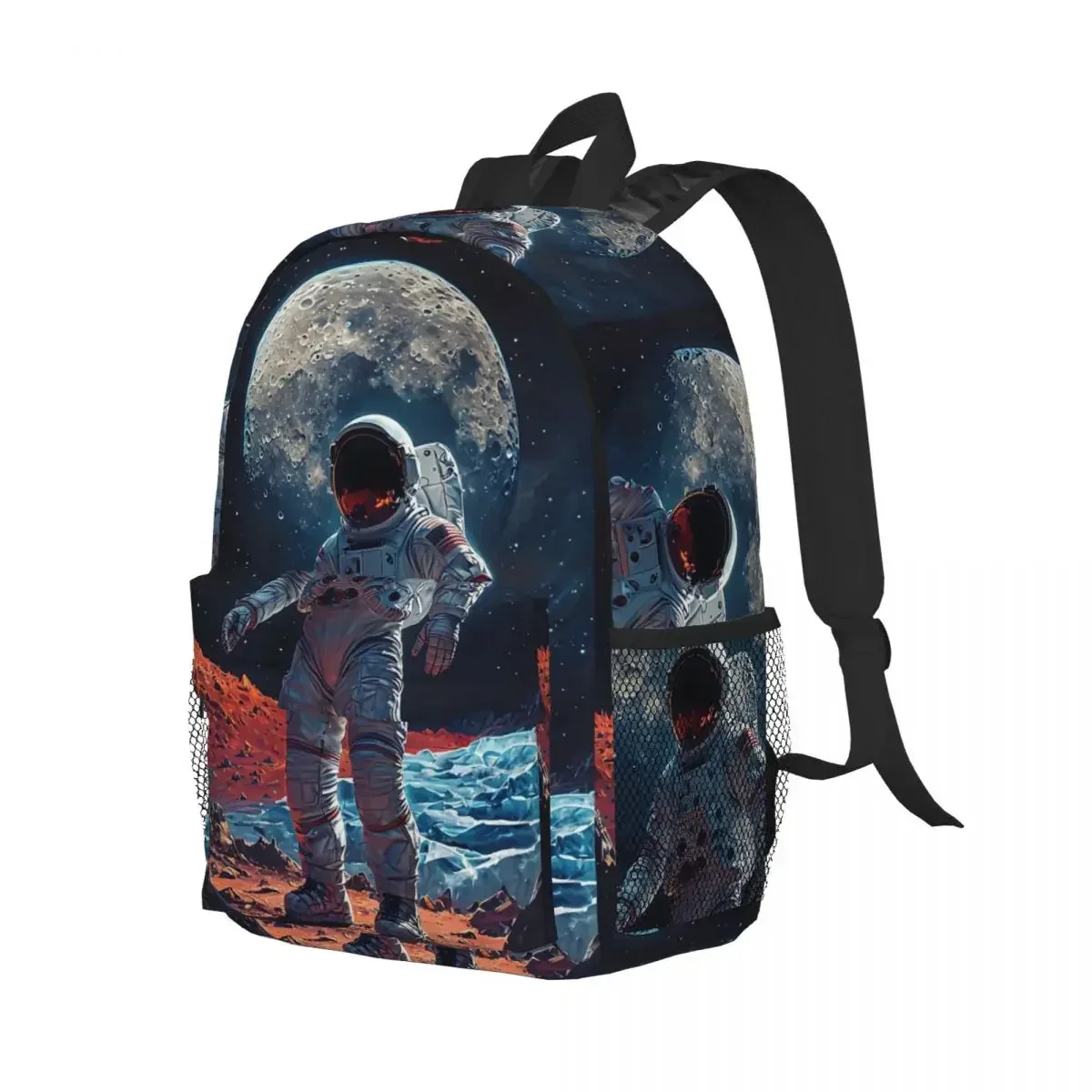 حقيبة ظهر فنية لرائد الفضاء من Trippy Space Chilling للطلاب والأولاد والبنات حقيبة كتب للأطفال حقيبة مدرسية للكمبيوتر المحمول للرجال والنساء #1