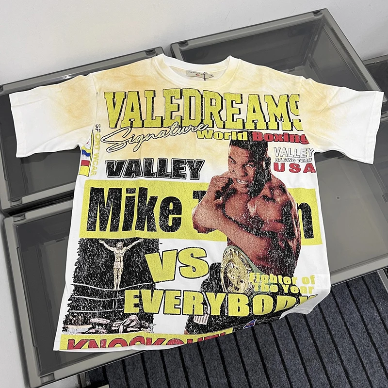 

Хорошее качество VALE Hotfix Rhinestone, потертая вручную футболка VALE, модные футболки для мужчин, летний стиль, женская винтажная футболка, футболка