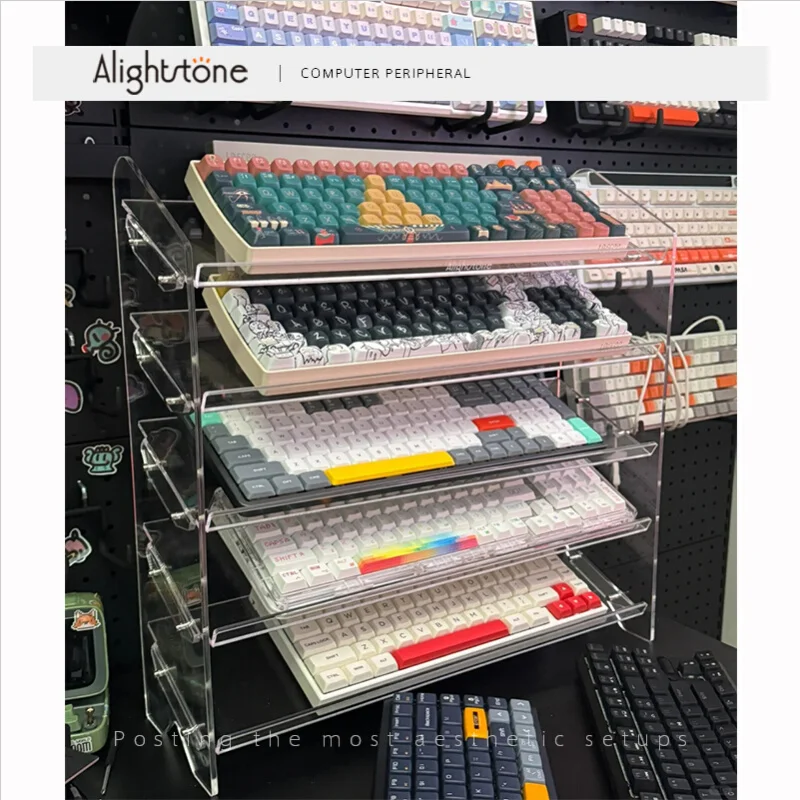 

Alightstone механическая стойка для клавиатуры, акриловая стойка для хранения, настольный ящик, шкаф для хранения