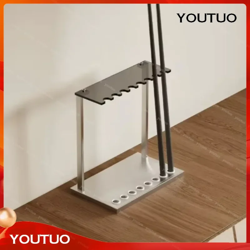 for Billiard Cue Display Stand Acrylic Suspended Pole Rack Floor Standing Storage Holder for Pool Hall Home Organization
