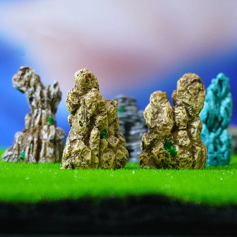 水槽装飾用の偽の山の装飾品、創造的な盆栽石、マイクロランドスケープ、多目的DIYアクセサリー