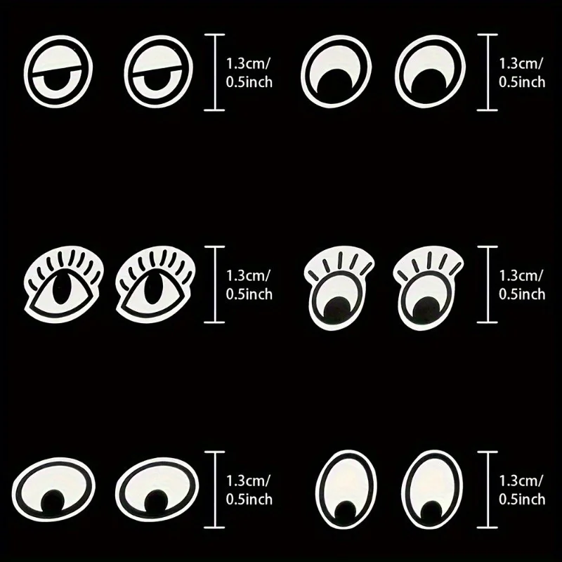 1000 قطعة من ملصقات العين الفنية ذاتية اللصق، مادة ورقية، قابلة لإعادة الاستخدام، للحرف اليدوية، مشاريع DIY، اللوازم الفنية المدرسية، حصاد الخريف