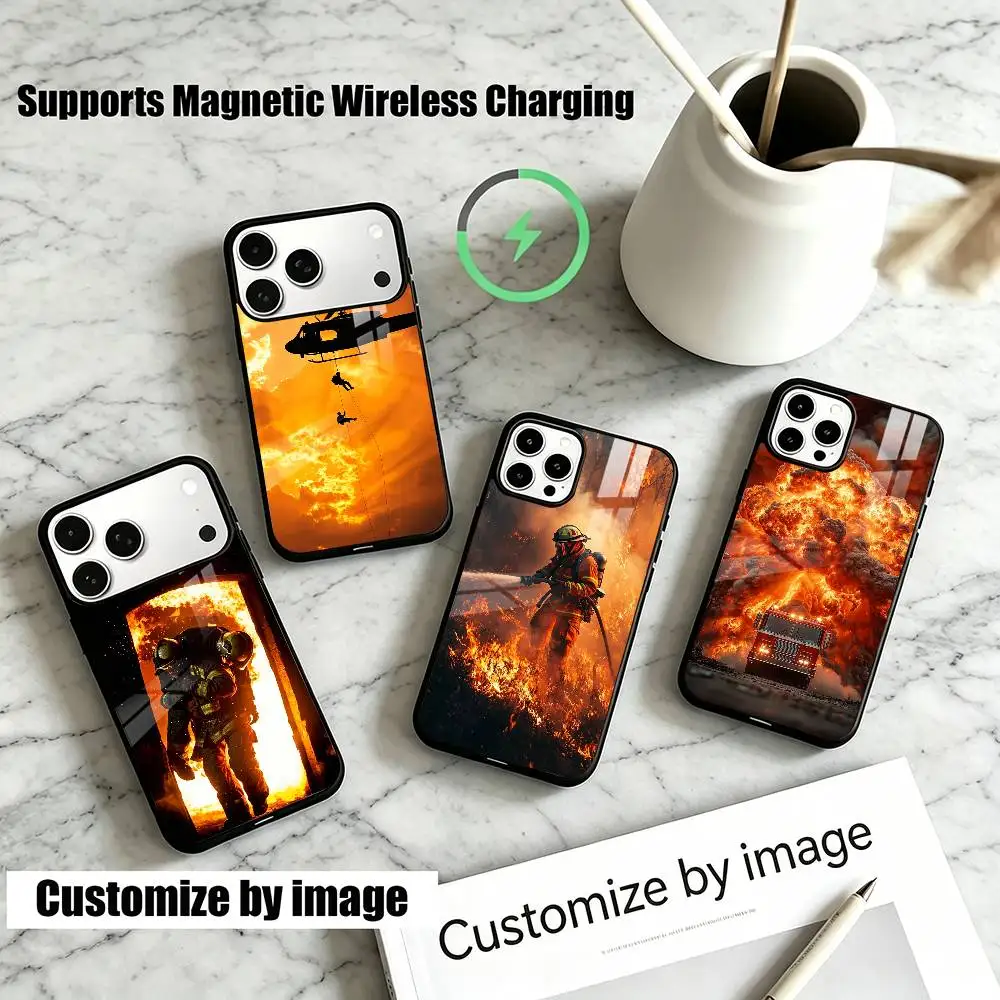 Firefighters Put Out F-Firess  Phone Case For iPhone18,17,16,15,14,13Plus,Pro Allows magnetic wireless charging