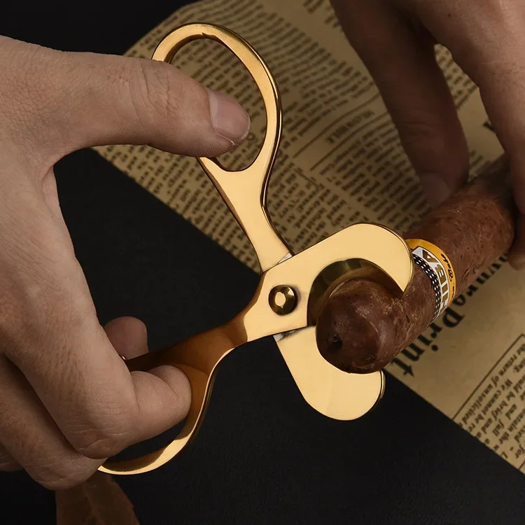 

Hot-selling New Cigar Scissors Gift Art Smoking Set Stainless Steel Cigar Scissors Cigar Scissors Smoke Accesoires