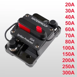 12V 24V DC Home Solar System Waterproof Circuit Breaker Reset Fuse Inverter 20A 30A 40A 50A 60A 60A 80A 100A 150A 200A 250A 300A